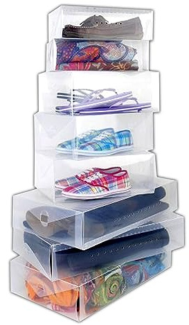 20 x Transparente Caja Cajas Hombre | – Zapatero, cartón Zapatos Zapatos