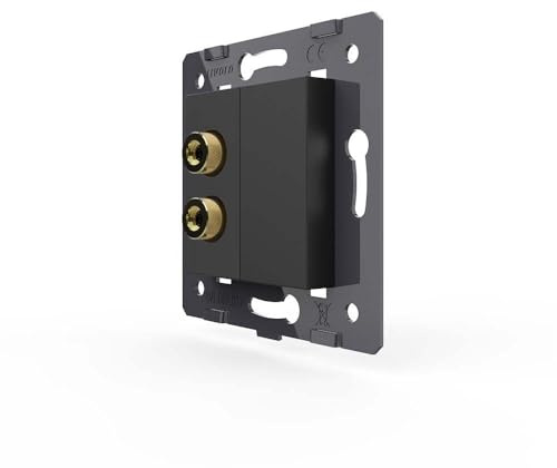 LIVOLO Innenleben Lautsprecherdose Stereo Lautsprecher Anschluss VL-C7-91A-12 Schwarz