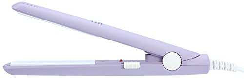 Klein Haarglätter 2 in 1 Mini Glätteisen und Lockenstab Einstellbare Temperatur Keramik Turmalinplatte Beauty Glätteisen Hair Curler für alle Haartypen(EU-Lila)