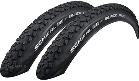 2X Schwalbe Black Jack 57-559 Drahtreifen K-Guard 26x2.25 Fahrradreifen Mantel