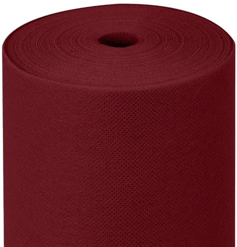 MAXI PRODUCTS - Rollo de Mantel TNT Precortado a 40 cm - 1,2 x 48 m - Burdeos - Tejido no Tejido Spunbond (TNT) - Desechable con Efecto Tela - Resistente a Líquidos - Catering - IMPERMEABLE