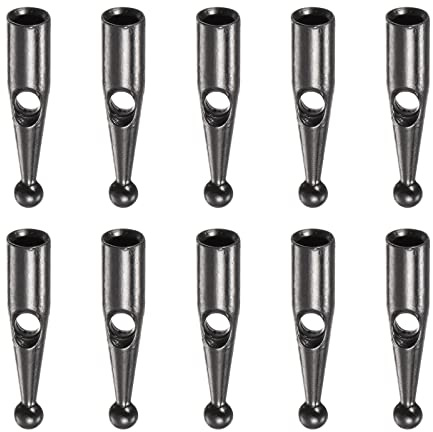sourcing map 10uds Paraguas Cola Cabeza Cuentas 2mm Agujero Diámetro 16mm Longitud Metal Paraguas Componentes para Plegable Paraguas Cubierta Piezas, Gris