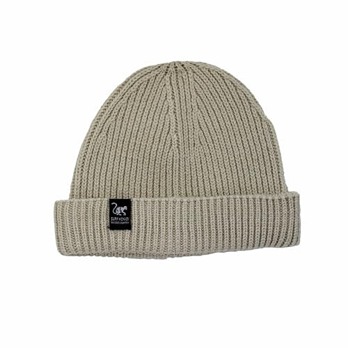SURF MONKEY Gorro Docker Reciclado Hombre/Mujer - Talla única - Beanie Poliéster Reciclado - Wear&Care (Crema)