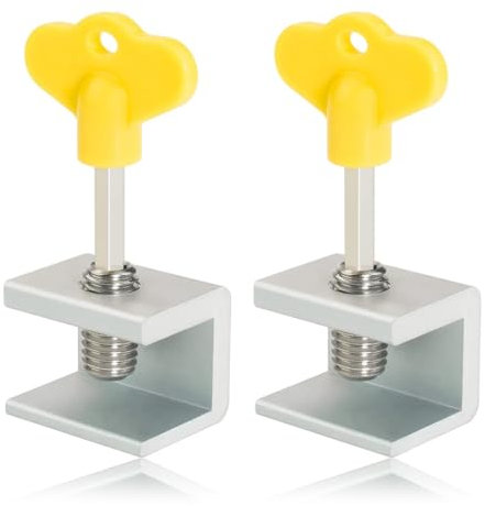 LuLiyLdJ 2 Pezzi Inferriate per Finestre, Finestra Scorrevole Serratura, Serrature Regolabili per Finestre Alluminio per La Protezione Sicurezza dei Bambini E Antifurto