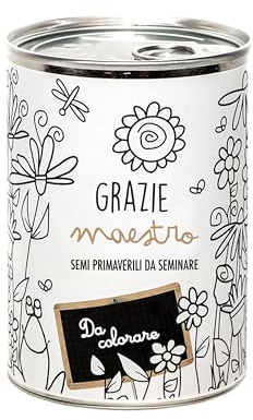 Kit di Coltivazione di Fiori da Regalare con Messaggio - Regalo per Maestra e Festa della Docenti Regalo Originale Amici Famiglia Feste - Facilissimo da Usare - 100% Realizzato in Europa
