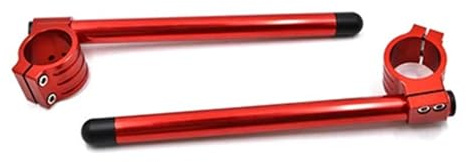 HUOJUA Motorcycle Handlebar For YZF R3 R25 MT03 MT25 Adjustable CNC 41 Mm Clip On Ons Fork Handlebars Handle Bar(41mm Red)
