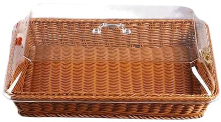 Lbvzxkad Cestino con Coperchio in Tessuto per Pane da Tavolo, Picnic e Servire