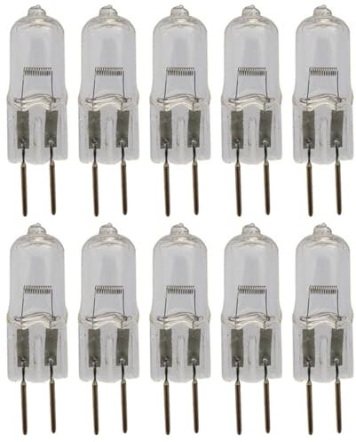 UGEFKMQ 10pcs halogène G6.35 20W 24V 50W GY6.35 Base Bi-Pin Basse Tension Perles Lampe 2700K blanc chaud dimmable 20 W