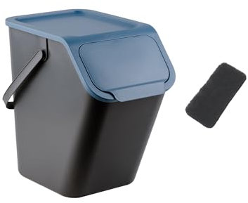 Go Practic Waste Separation System with Carbon Filter - Click Lid Bin, 25L