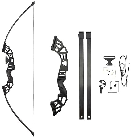 FQH Archery Recurve Bow Archery Takedown Straight Draw Traditional Bow For Adult Beginner 30 lbs 40 lbs 50 lbs Right Handed Outdoor Hunting Target Arrow Practice (50 LBS)