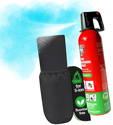 notlok Safety Work Extintor para Incendios eléctrico 750ml A, F + Li-Ion