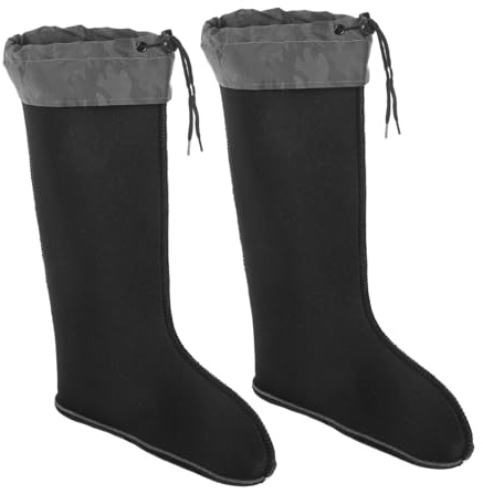 DEARMAMY Isolerade Varmfodrade Stövelfodral för Herrar Tjocka Regnstövelfodral med Justerbar Mjuka Innersulor för Tall Rain Shoes Passar Perfekta för Kallt Väder och Arbete
