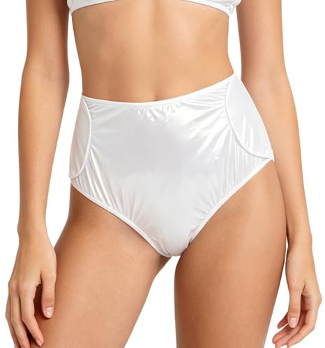 Freebily Femme Slip Couvre-Couche Taille Basse Nightwear Couches pour Incontinents Âgés Culotte Tanga Culottes Couche en Tissu pour Adultes Ivoire S