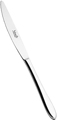 Salvinelli Galileo Set Coltello da tavola Acciaio Inox 18/10, Coltello Forgiato 12 Pezzi, Spessore 3,0 mm, Made in Italy, Finitura lucida