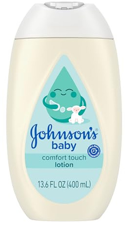 Johnson's CottonTouch Lotion pour le visage et le corps pour nouveau-né – Hydratation hypoallergénique pour la peau de bébé, fabriquée en coton véritable, sans paraben, sans colorant, 30 ml