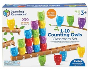 Learning Resources 1-10 Räkna Ugglor Klassrum Uppsättning