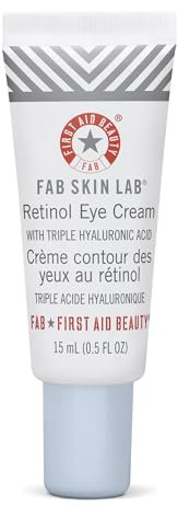 First Aid Beauty Retinol Augencreme, Retinol Creme mit Hyaluronsäure, Anti Falten Hyaluronic Acid, 15ml