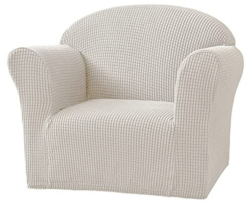 NLCYYQ Kindersofa Bezug Stretch Kindersofa Schonbezüge Weicher Kindersessel, Bezug Möbelschoner Für Kinder Kleinkinder Babysofa (Elfenbein)