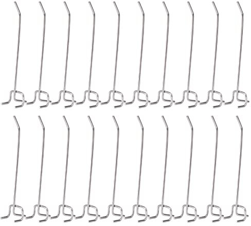 DOITOOL Producto de 50 Piezas para Accesorios de Garaje de Supermercado Accesorios de Herramientas de Almacenamiento de Estantes Ganchos de Clavija Accesorios de Bricolaje Panel de