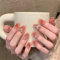 24 Stück Schmetterlings-Rouge-Fake-Nagel-Sarg, kurzes Drücken auf Nägel für Frauen und Mädchen, Nagelkunst, Maniküre, Dekoration