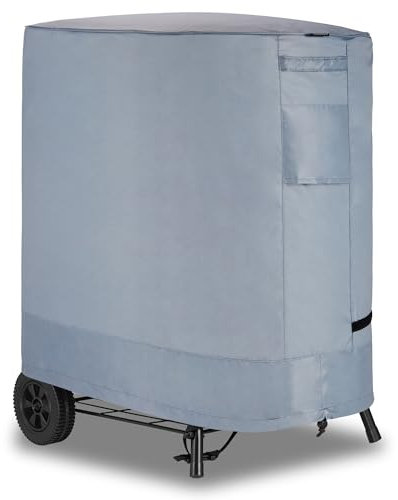 VonHaus Waterproof Kettle BBQ Cover – Fits Weber & Other BBQs, Premium Heavy Duty, Breathable 420D Oxford Fabric Protection for Portable Charcoal/Gas Barbecues (Grey, H90 x W70 x D70cm)