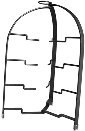 JISADER Plato de preparación del Soporte de la Bandeja de Pizza Stand de Soporte de guarnición Caliente para la Mesa de Comedor de restaurantes, Negro, 4 Capas