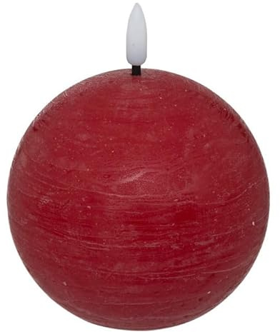 Atmosphera Créateur d'intérieur - Bougie Boule à LED Molia 10cm Rouge