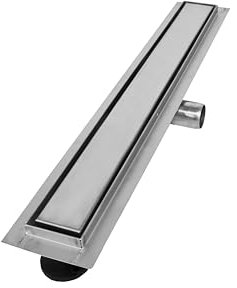 VILSTEIN® Duschrinne Edelstahl Extra Flach [70CM] - Bodenabfluss Dusche Komplettset - Ablaufrinne Dusche - Duschabfluss - Siphon mit Geruchsstop & Haarsieb - Randablauf - Duschablauf