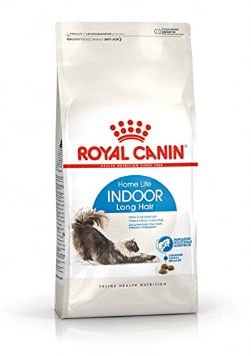 ROYAL CANIN Indoor Longhair Trockenfutter | 2 kg | Alleinfuttermittel speziell für Wohnungskatzen mit langem Fell | Mit angepasstem Energiegehalt | Verringerter Stuhlgeruch