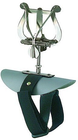 Riedl Flötenmarschgabel Alu / Klett - vernickelt, Lyra mittel