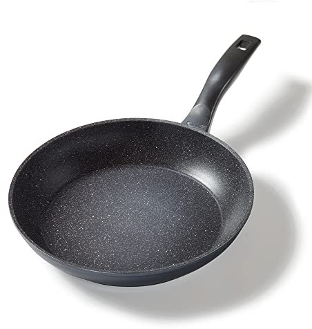 STONELINE Made in Germany Bratpfanne 28 cm, antihaft beschichtete Pfanne mit echten Steinpartikeln, alle Herdarten inkl. Induktion, Fett oder Öl freies Braten