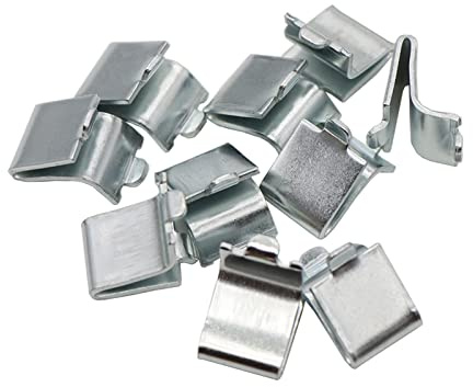20 Pieces Adjustable Steel Pilaster Shelf Clips Support, Shelving Bracket Clips for Metal and Wood Shelves, Silver