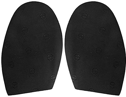 Medias Suelas de Goma para Zapatos, Antideslizantes, Repuesto para Reparación, Negro, 1 Par