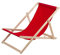 WOODOK Tumbona de madera de haya, para playa, jardín, balcón y terraza, plegable, color rojo