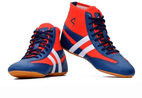 Quive Kabaddi Shoes, Wrestling Shoes (Navy Red, UK_Footwear_Size_System, Adult, Men, Numeric, Medium, Numeric_10)