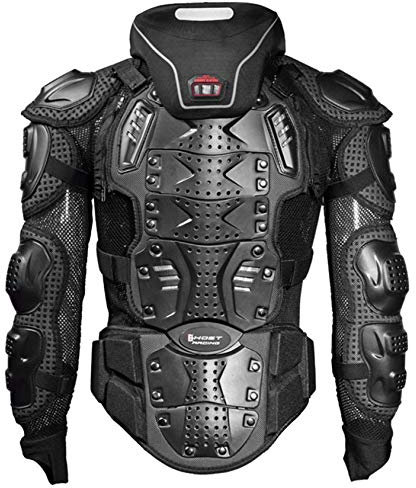 Pettorina Motocross Adulto,Armatura Moto Armatura Protettiva Anticaduta Motociclismo Pattinaggio Snowboard Protezione Petto con Protezione Petto e Schiena Nero
