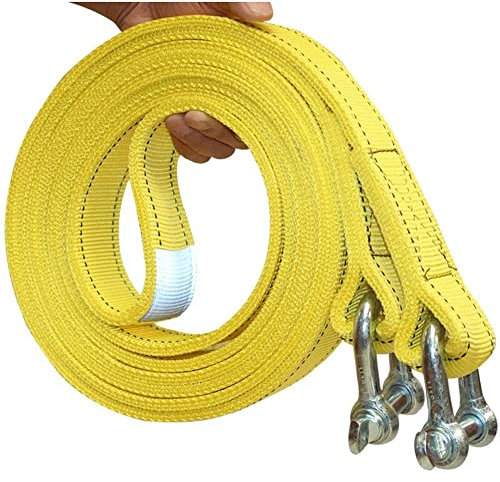 ZZDZW Abschleppseil 5t/8t/10t/15t/20t/25t Abschleppseil Auto, Hochfeste Abschleppgurte 4m-10m Nylon Erholte Schwerlastschlepper Mit 2 Haken,Windenseil Abschleppband Für Notfall Abschleppgurt