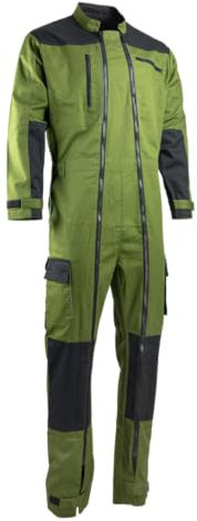 LMA WORKWEAR 1880 - Combinaison Double Zip Bicolore - 4136 TRIDENT - Double Fermeture, Multipoches, Haute Résistance - Idéal Agriculture