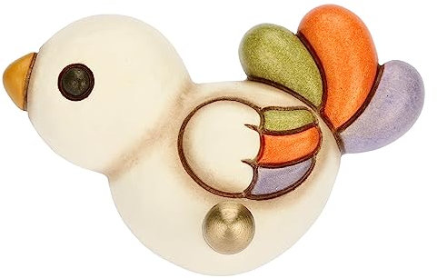 THUN - Portastrofinacci per Cucina a Forma di Campanella in Ceramica Decorata a Mano, Linea Country, 8x3.1x5.4 cm h