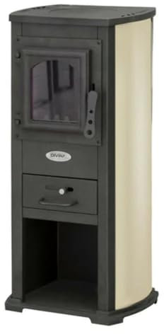 Stufa a legna karina 5-7 kw rossa