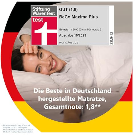 BeCo Federkernmatratze Maxima Plus, 22 cm hoch, Größe:140 x 200 cm, Härtegrad:H3 (80 kg - 120 kg)