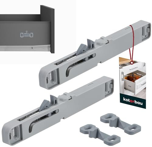 KOTARBAU® Box Slim Schubladen Einzugsdämpfung für Schubladenschienen & Rollschubführungen 149x27 mm Kunststoff Soft Close Schublade Nachrüsten Dämpfer für Schubladen