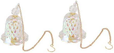 Cloche en Cristal plaqué Or à la Main, Cloche en Cristal coloré Scintillant pour Décorations de Mariage à Domicile