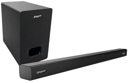 Vetrineinrete® Soundbar con subwoofer per tv bluetooth 240 watt 2.1CH ingresso ottico sistema audio surround con telecomando