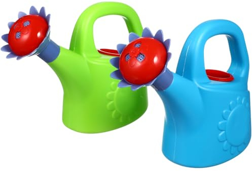 NUOBESTY 2 Pack Plastic Watering can for Kids Toddlers Water Toys for Garden Indoor Outdoor Garden Play Educational Bath Toys