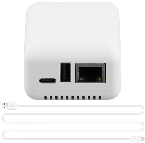 Suanzua Servidor de Impresión Mini P330 con Conexión por Cable USB 2.0, Fácil Impresión, Servidor de Impresión Mini NP330 con Impresión en la Nube