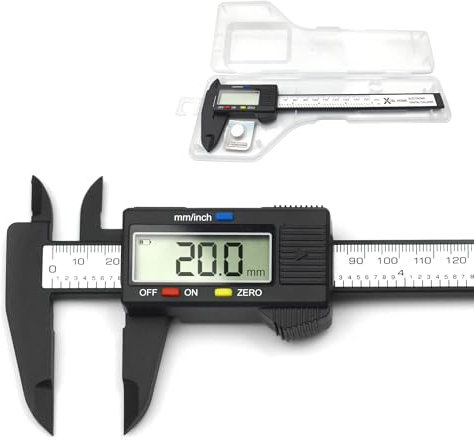 Xcel Home Digital Vernier Caliper 150mm with LCD Display, Electronic Calipers Measuring Tool, Precision Micrometer for mm/Inch Conversion, Internal & External Measurements