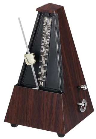 QUARKZMAN mekanisk metronom hög precision musiktimer universell metronom för pianogitarr violin ukulele spelare teak färg