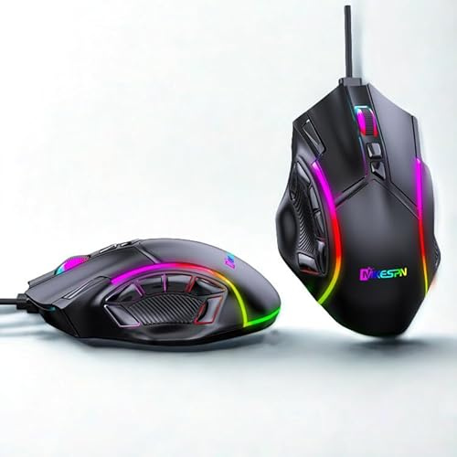 Générique X15 - Souris Gamer RGB Performante – 12 Boutons Programmables (Mapping Variable Selon Les Jeux) – DPI Ajustable, Précision et Réactivité Avancées.