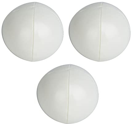 Pelotas de Malabarismo Precisas, Juego Suave y Duradero para Principiantes y Profesionales, Resistente Al Desgarro, 3 Piezas de 2,5 Pulgadas para Aprender a Hacer Malabares con Niños (White)